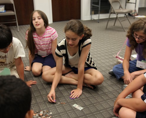 Students Counting Back Change